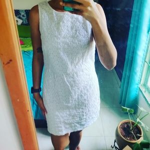 White hakoba cotton dress